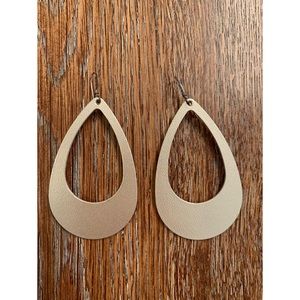 Nickel and Suede | Medium Champagne Satin Cut-Outs